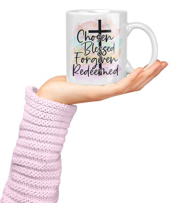 Chosen Blessed Christian Faith Inspirational Coffee Tea Mug Gift Set - image5